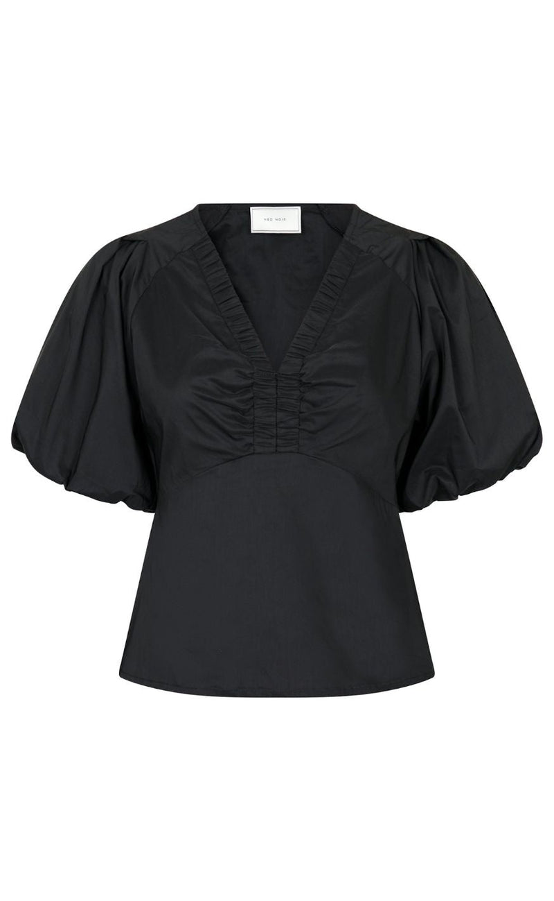 Neo Noir Bluse - Irina Poplin - Black