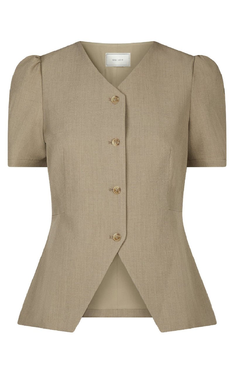 Neo Noir Bluse - Jules - Dark Taupe