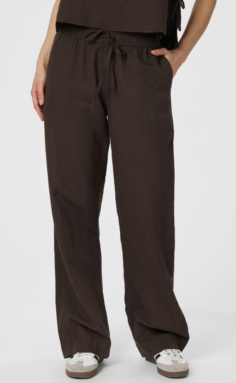 Neo Noir Bukser - Sonar Linen - Dark Brown