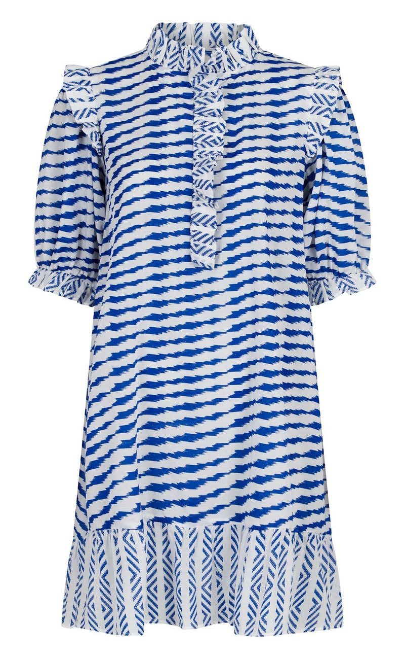 Neo Noir Kjole - Hani Graphic - Blue