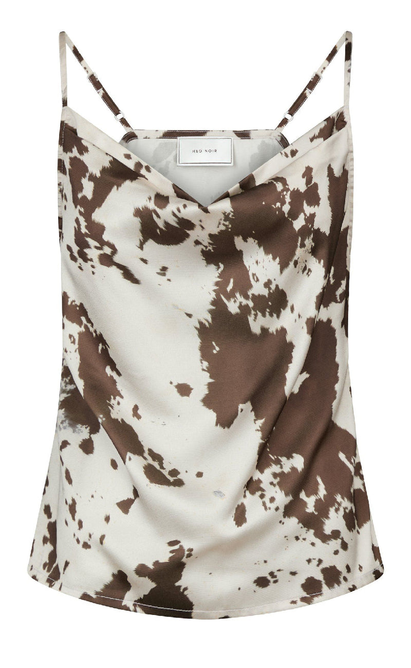 Neo Noir Topp - Lindy Cow Print - Brown