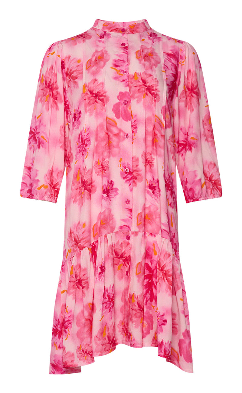Noella Kjole - Imogene Short - Pink White Flower Mix