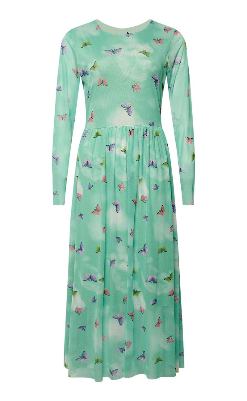 Noella Kjole - Lola - Green Butterfly