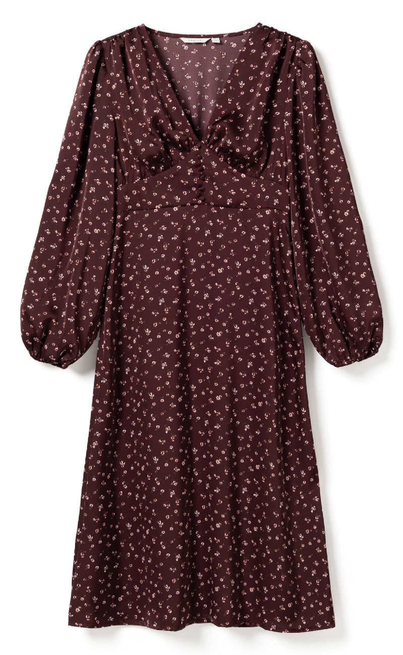Noella Kjole - N-Lilith - Dwyn Burgundy Print