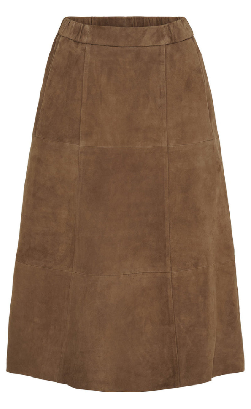 Notyz Skjørt - Suede Skirt - Hazelnut