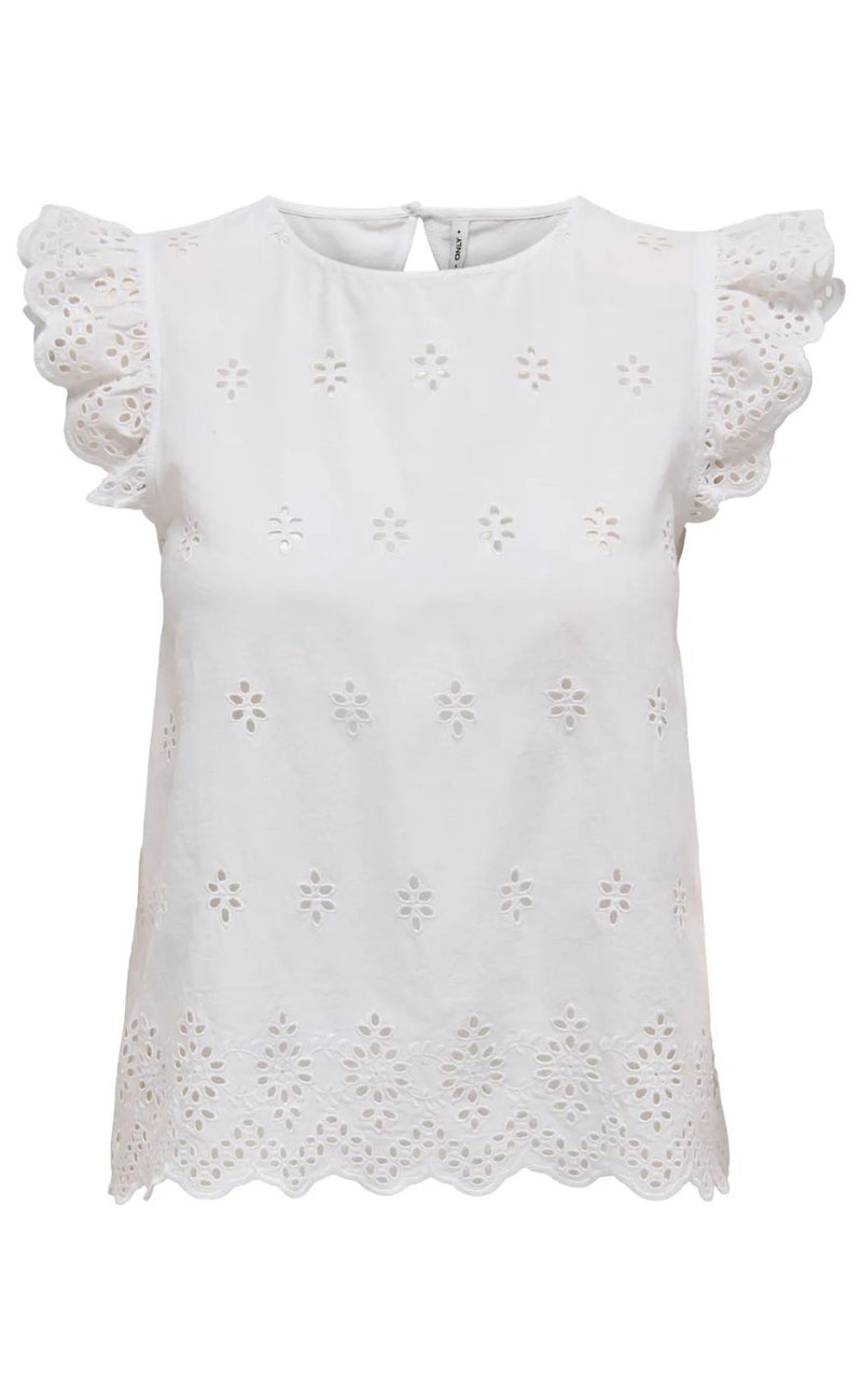 ONLY Topp - Lou Life - Bright White