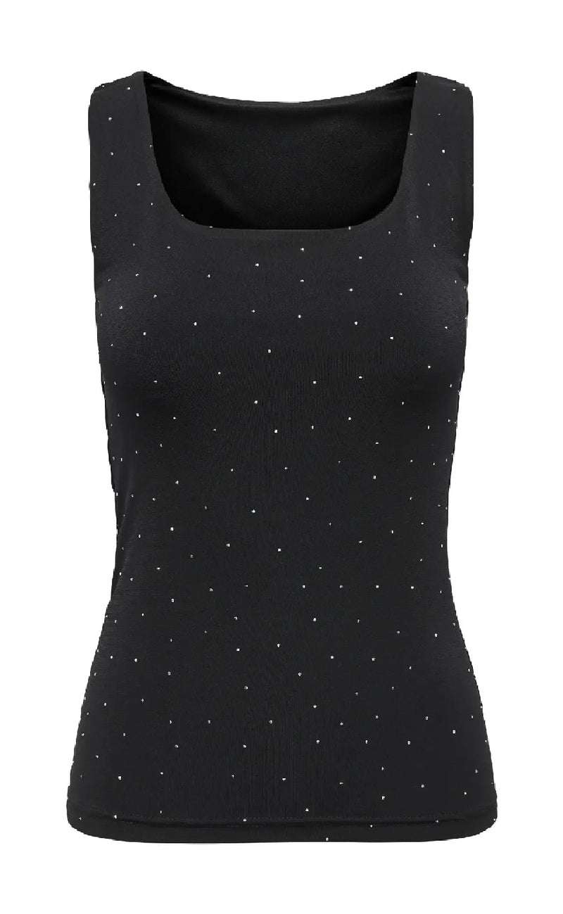 ONLY Topp - Zita Ea - Black Silver Rhinstones