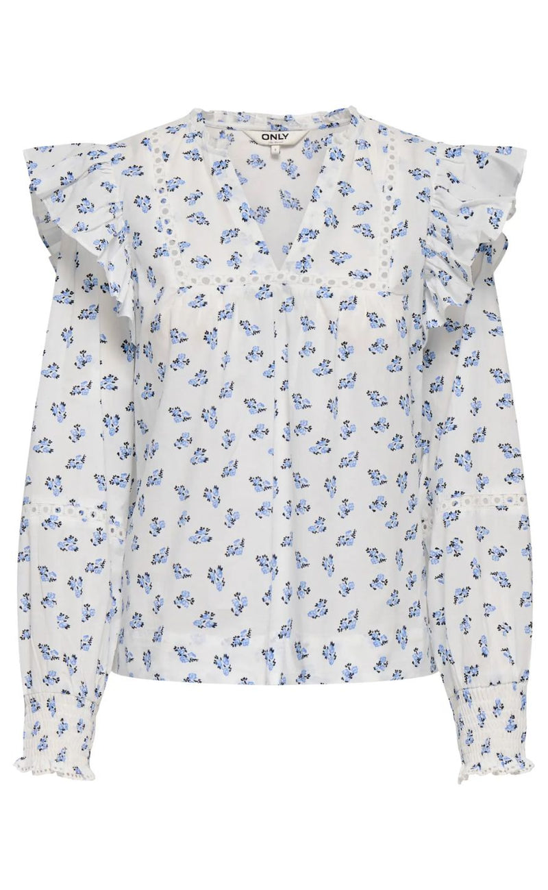 Only Bluse - Idris - Cashmere Blue Mini Floral