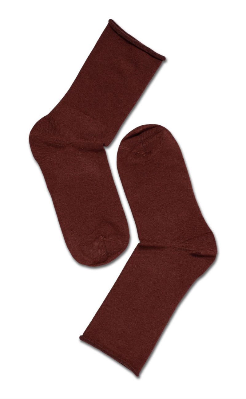Oroblu Strømper - Note Woman Bamboo Roll Top - Burgundy