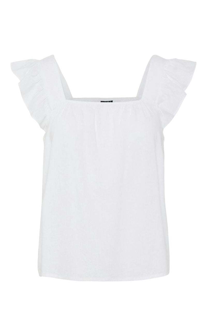 Pieces Topp - Pia - Bright White/Bright White