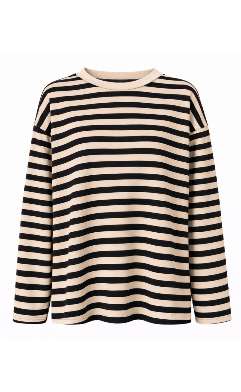 Say INA Copenhagen Bluse - Emilia - Black / Beige Striped