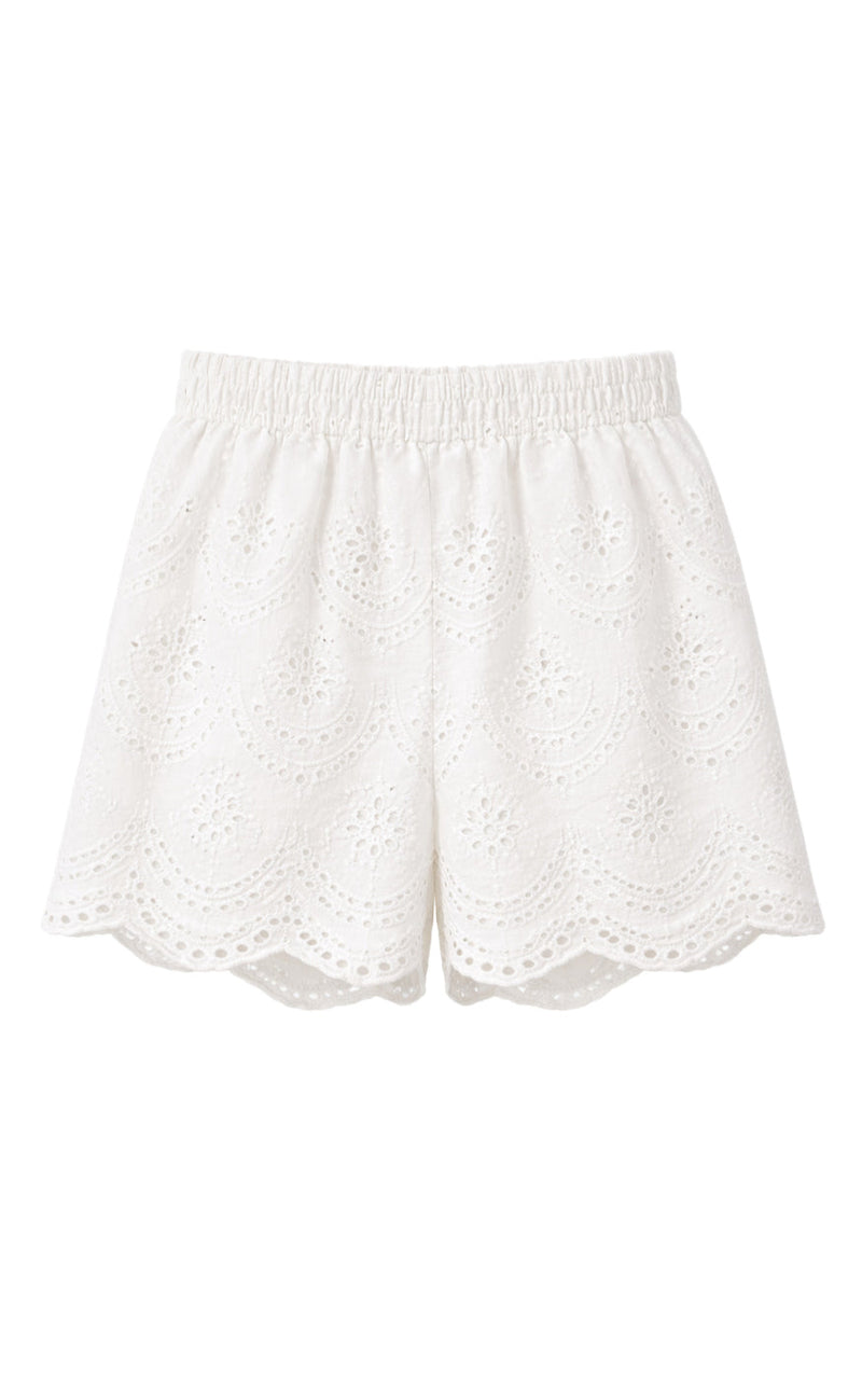 Say INA Copenhagen Shorts - Emilia Embroidery - White