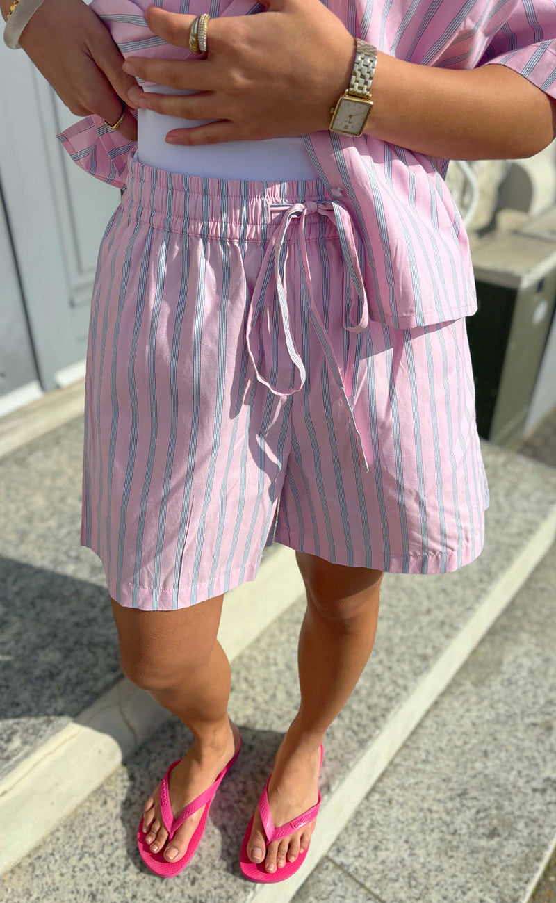 Say INA Copenhagen Shorts - Marika - Pink Striped