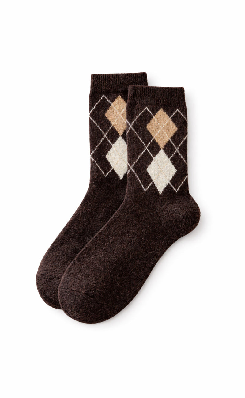 Say INA Copenhagen Strømper - Paisley - Dark Brown