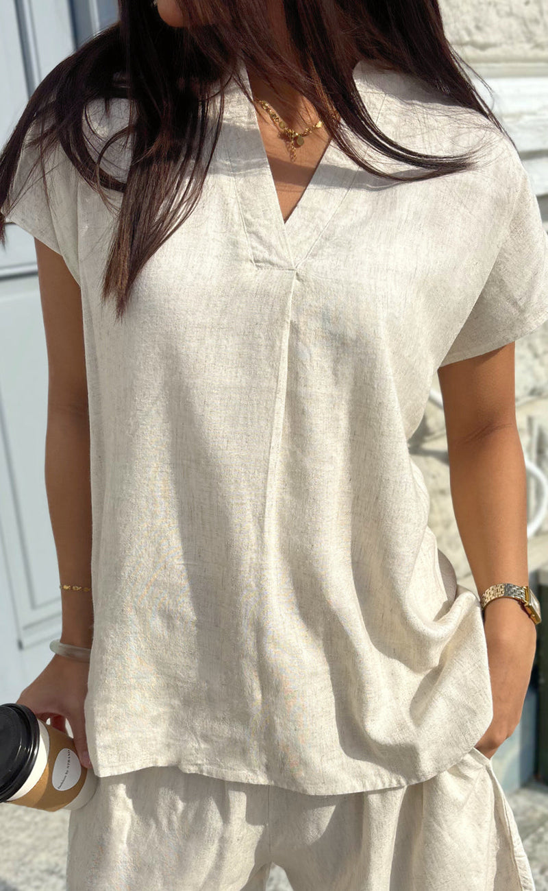 Say INA Copenhagen Topp - Laura Linen - Sand