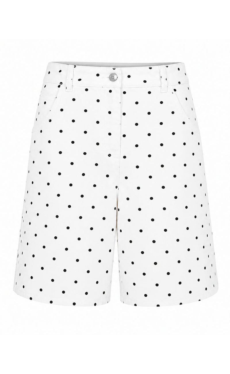 Say INA Copenhagen - Sanna Shorts - White W. Black Dots