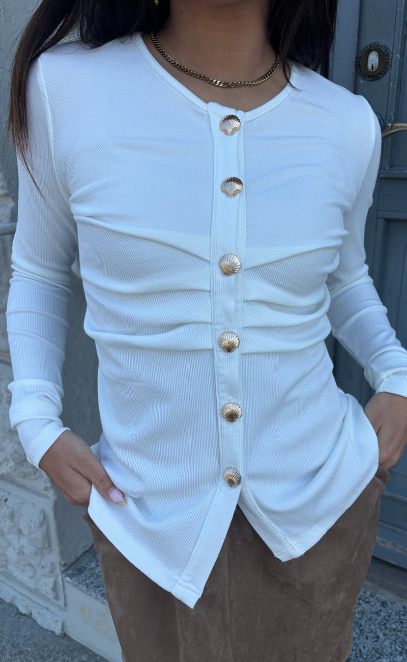 Say INA Copenhagen Bluse - Sissel Shell - White