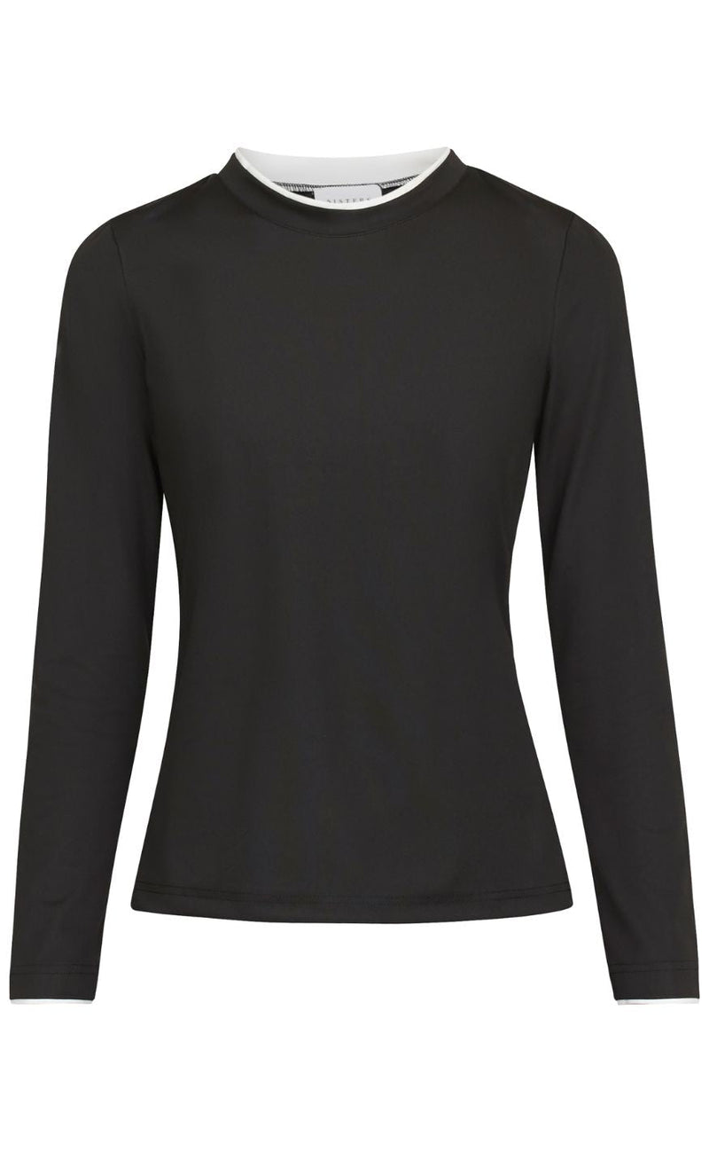 Sisters Point Bluse - Viu-LS - Black/White