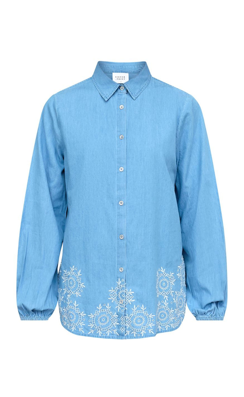 Sisters Point Skjorte - ISTEA-SH8 - L. Blue Denim