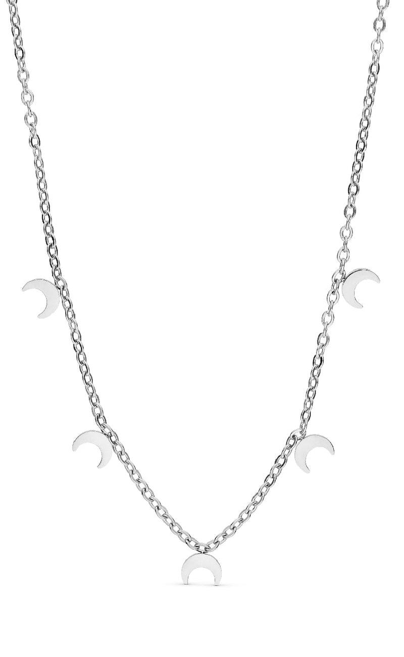 Smykkeli Copenhagen Halskæde - Oslo Moon - Silver Colour