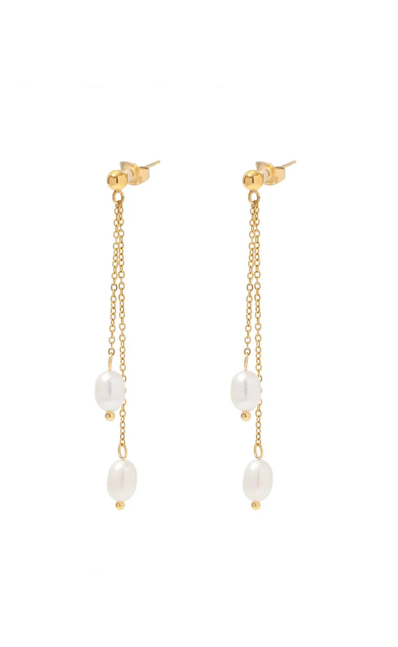 Smykkeli Copenhagen Øreringer - Toledo - Gold Colour w. Pearl