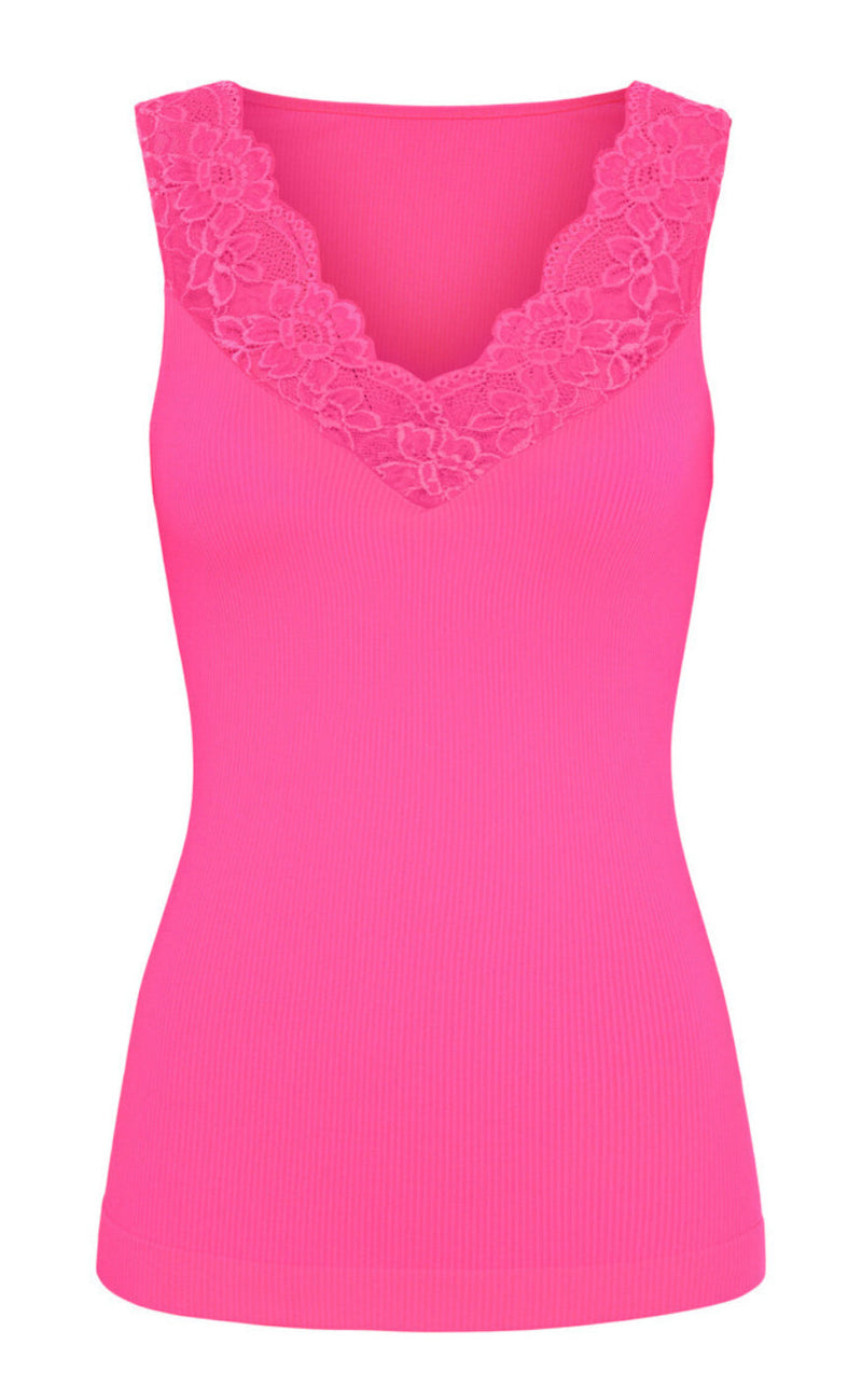 Tim & Simonsen Topp - Belen V-Lace - Bubble Flour (vendbar)