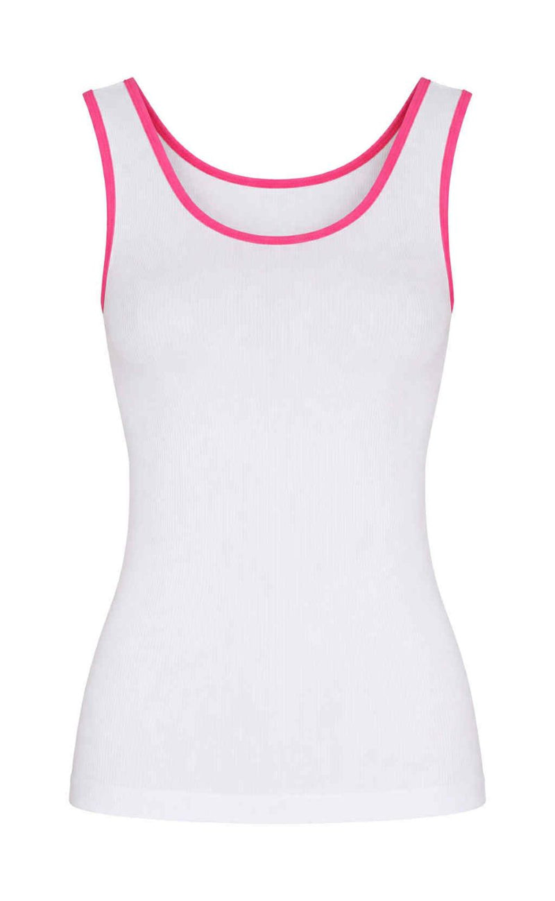 Tim & Simonsen Topp - Marie Rib - Bianco/Bubble Flou