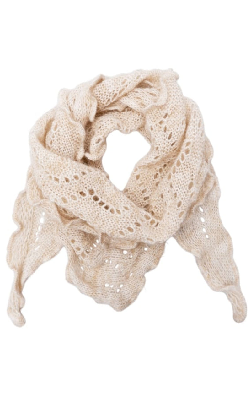 Black Colour Scarf - Siri - Natural
