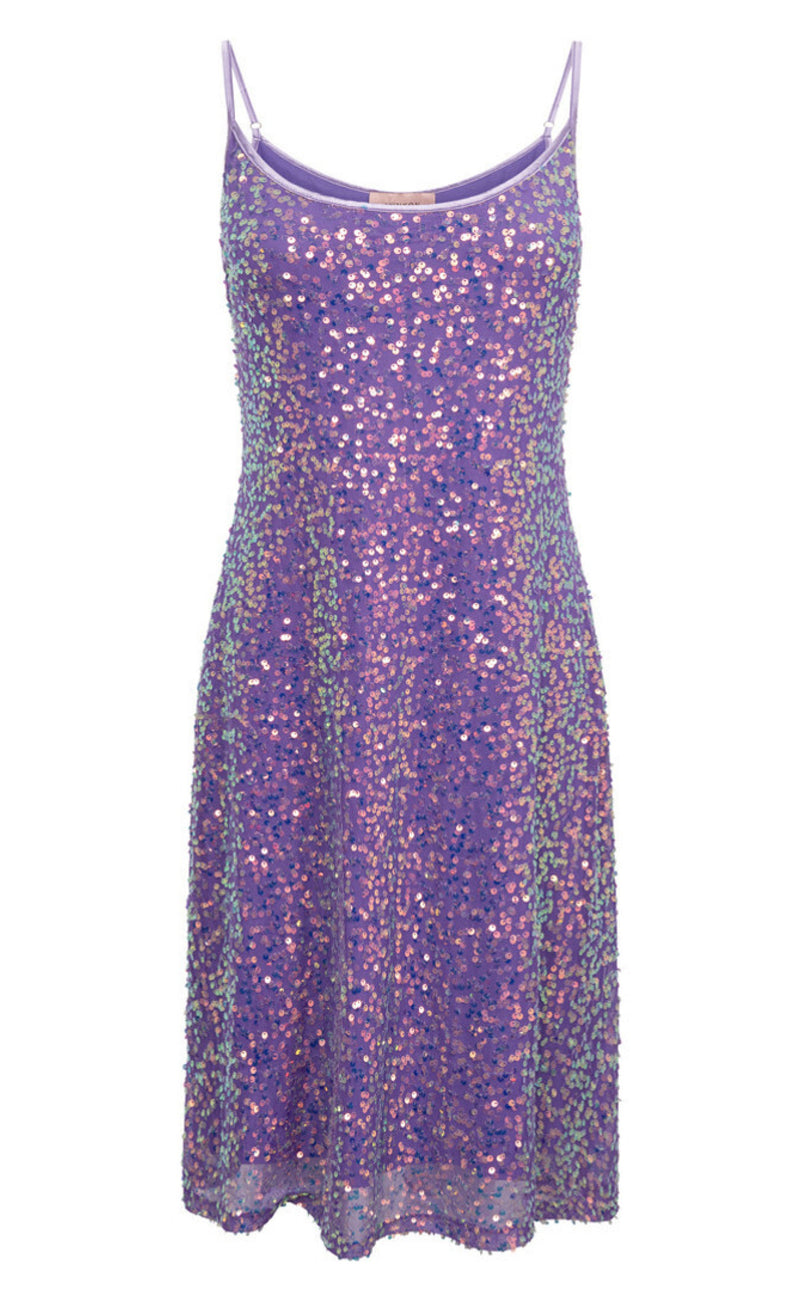 Hunkøn Kjole - Aya Sequin - Purple