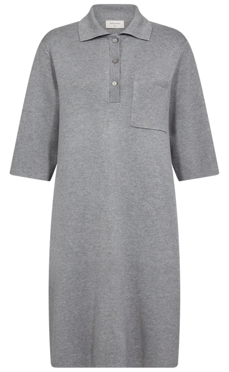 Freequent Kjole - Ani - Medium Grey Melange