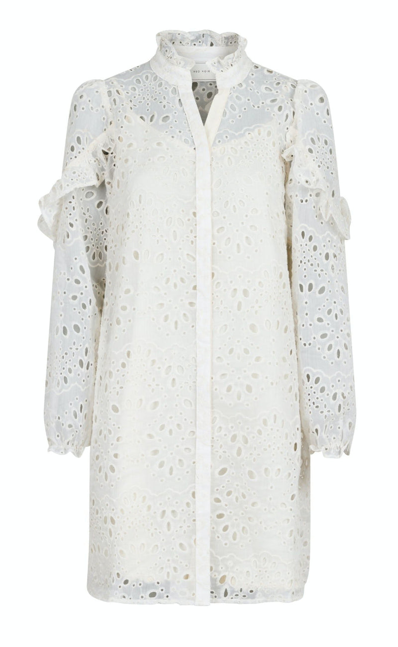 Neo Noir Kjole - Abby Embroidery - Ivory