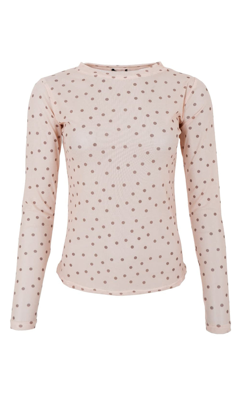 Black Colour Bluse - Annie Mesh - Powder Dot