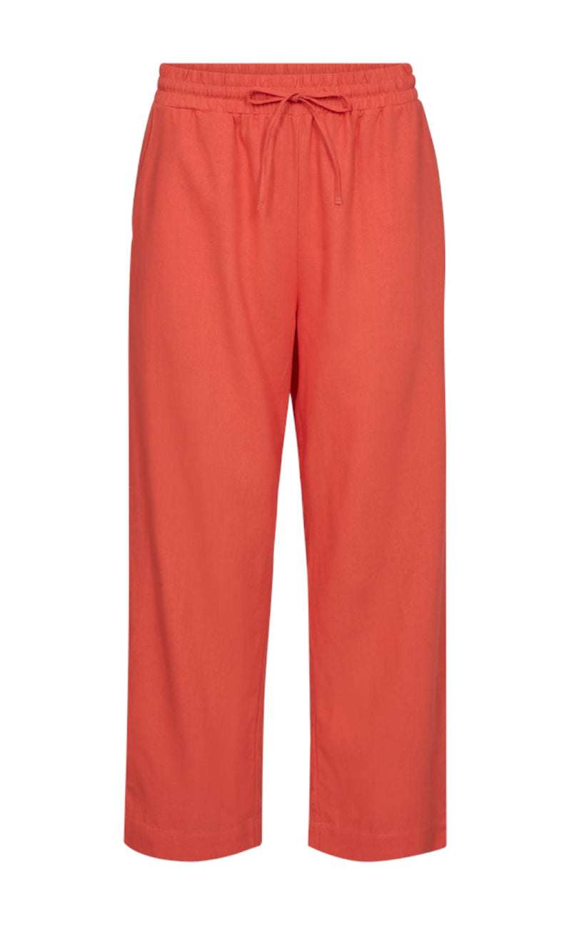 Freequent Bukser - Lava Ankle - Hot Coral