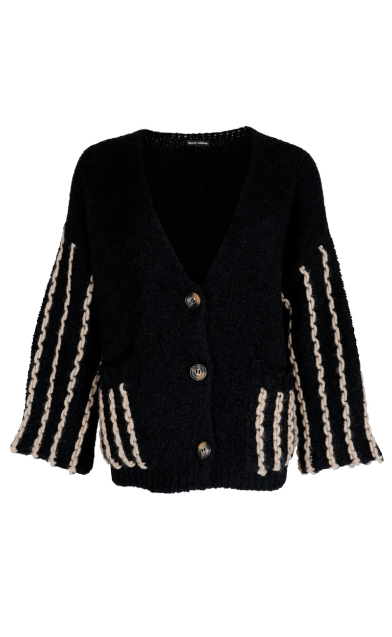 Black Colour Cardigan - Augusta - Black