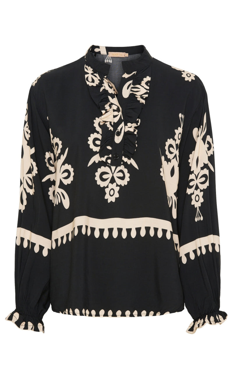 Marta Du Chateau Bluse - Aya - Black