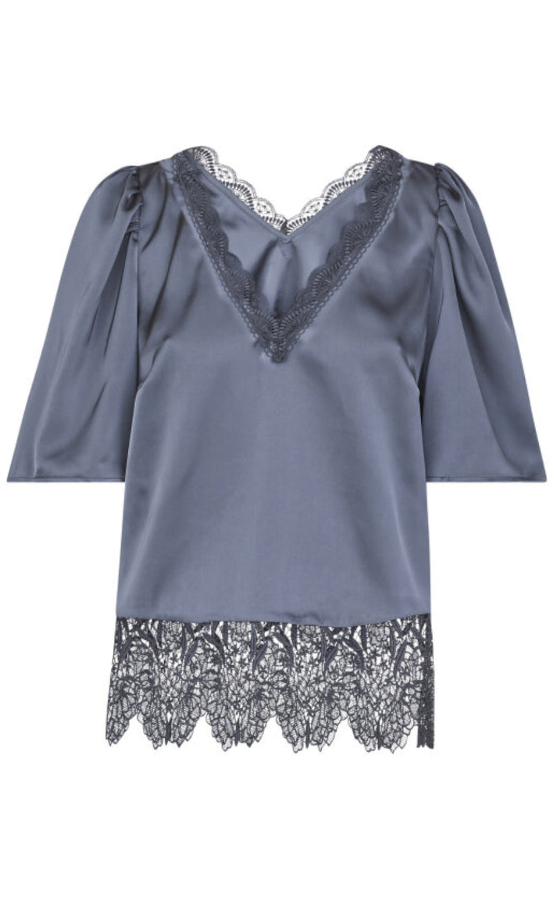 Love & Divine Bluse - Love1079 - Grey/Black