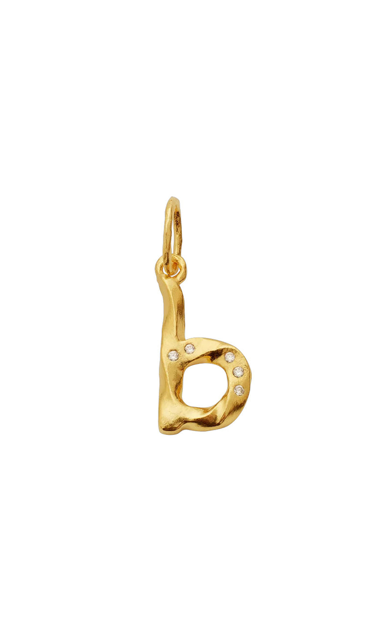 Maanesten Vedhæng - B Alphabet - Gold Colour