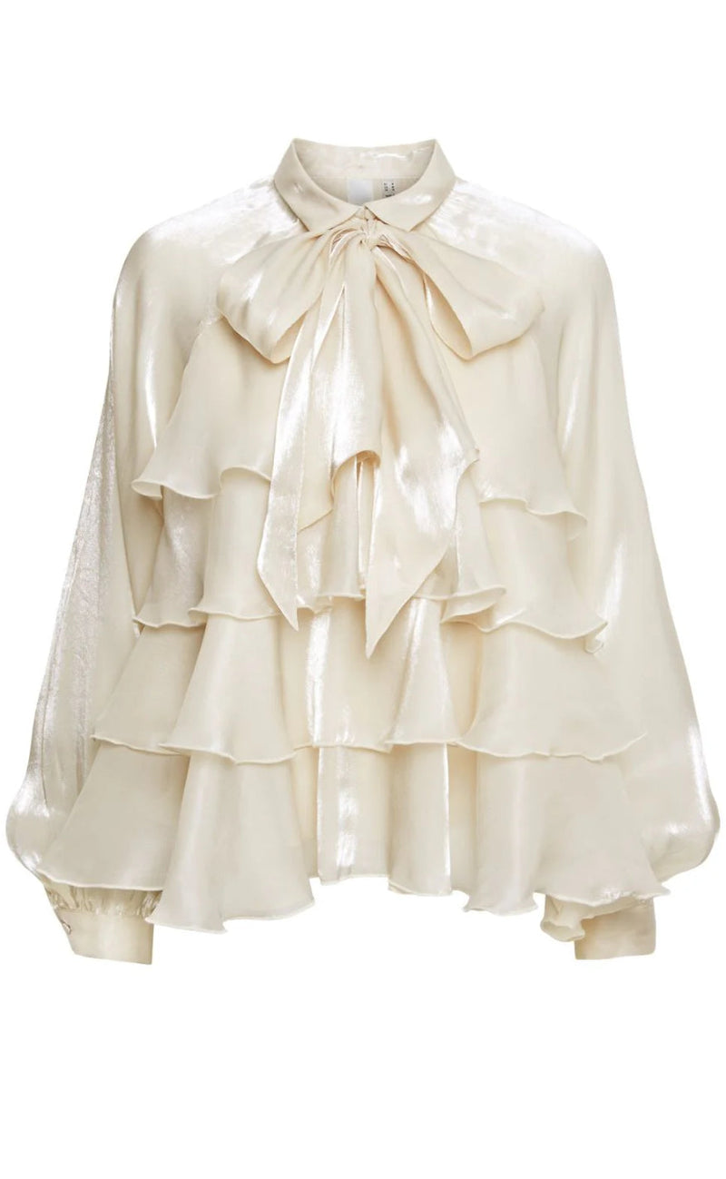 YAS Topp - Loise - Pearled Ivory