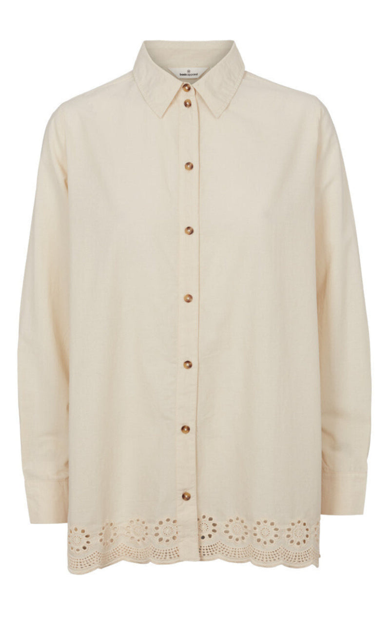 Basic Apparel Skjorte - Hyacinth - Birch