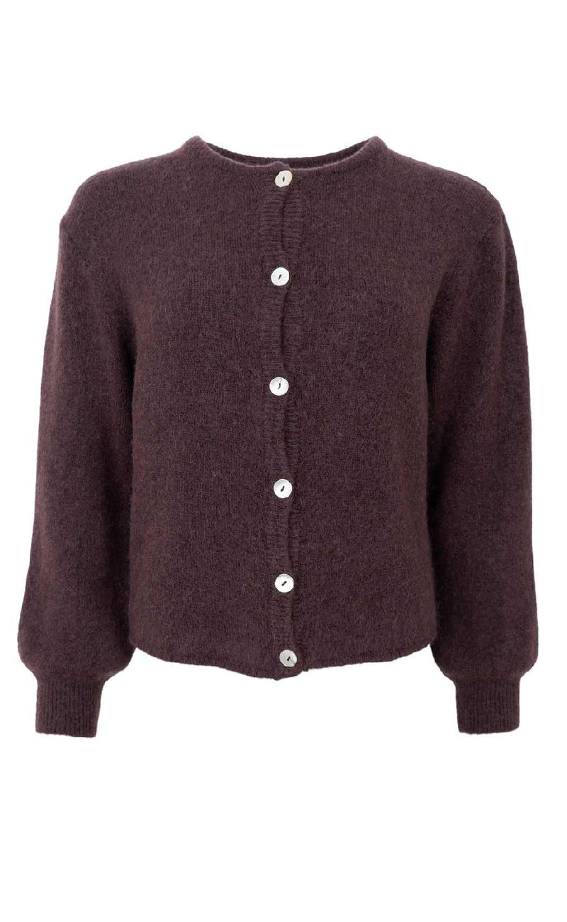 Black Colour Cardigan - Bella - Coffee