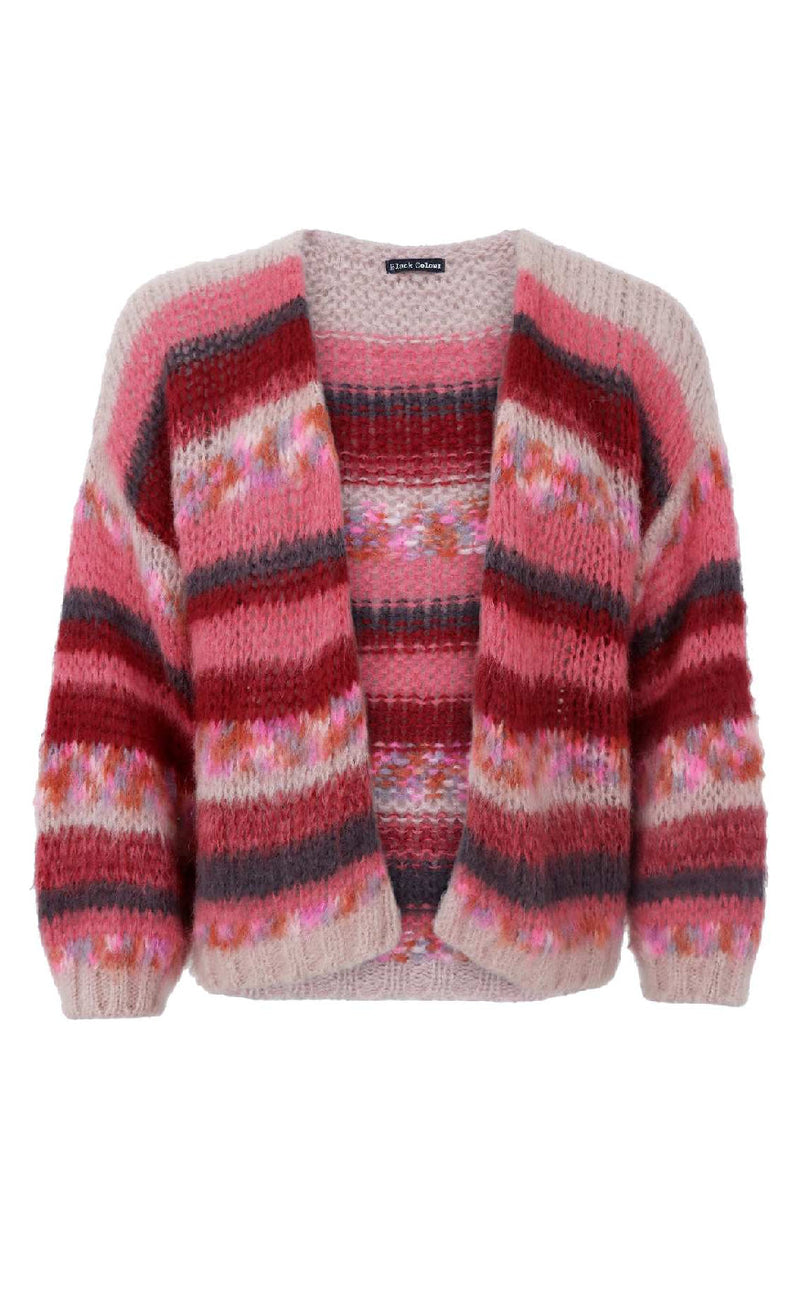 Black Colour Cardigan - Fontana - Berry