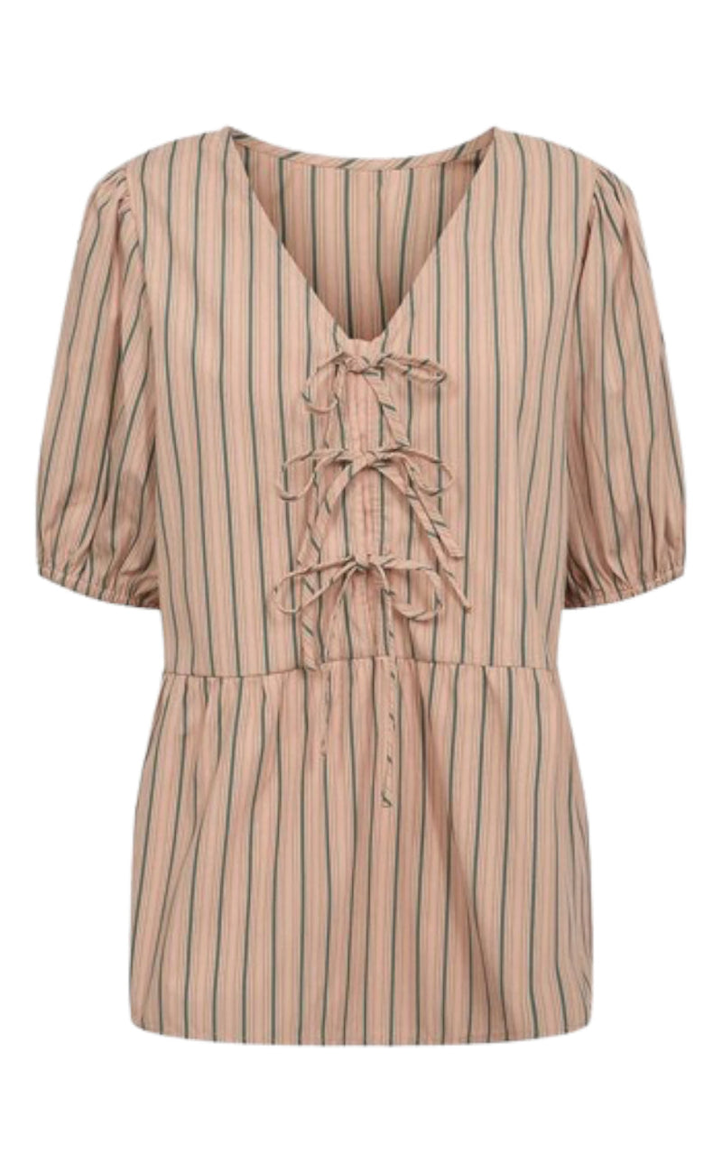 Moves Bluse - Strimma - Bleached Apricot