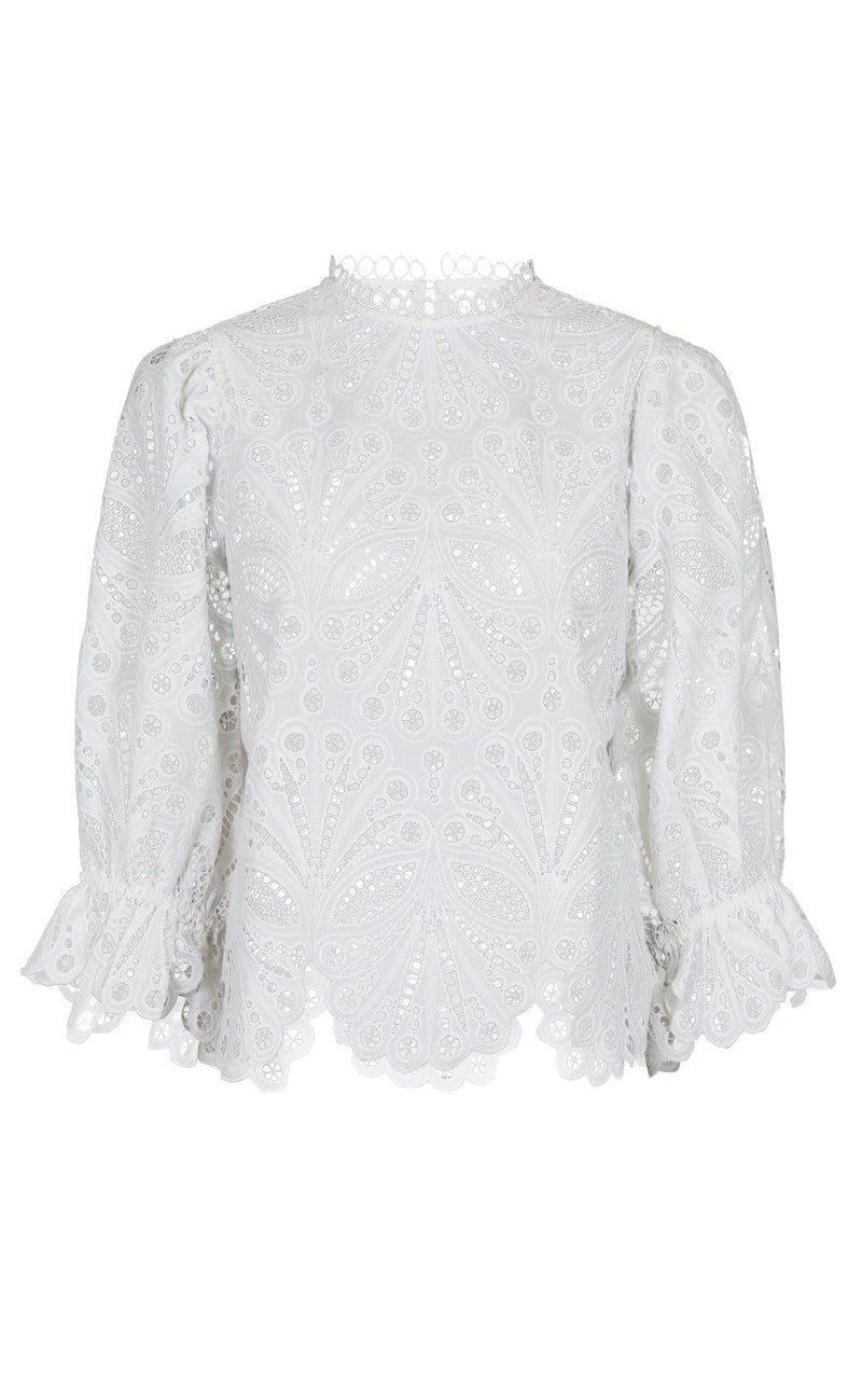 Neo Noir Bluse - Adela Embroidery - Off White