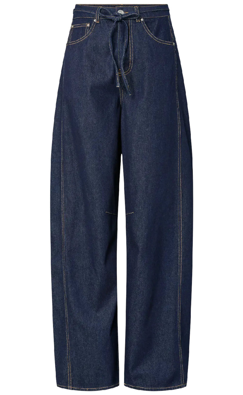 Pieces Bukser - Fenna - Dark Blue Denim
