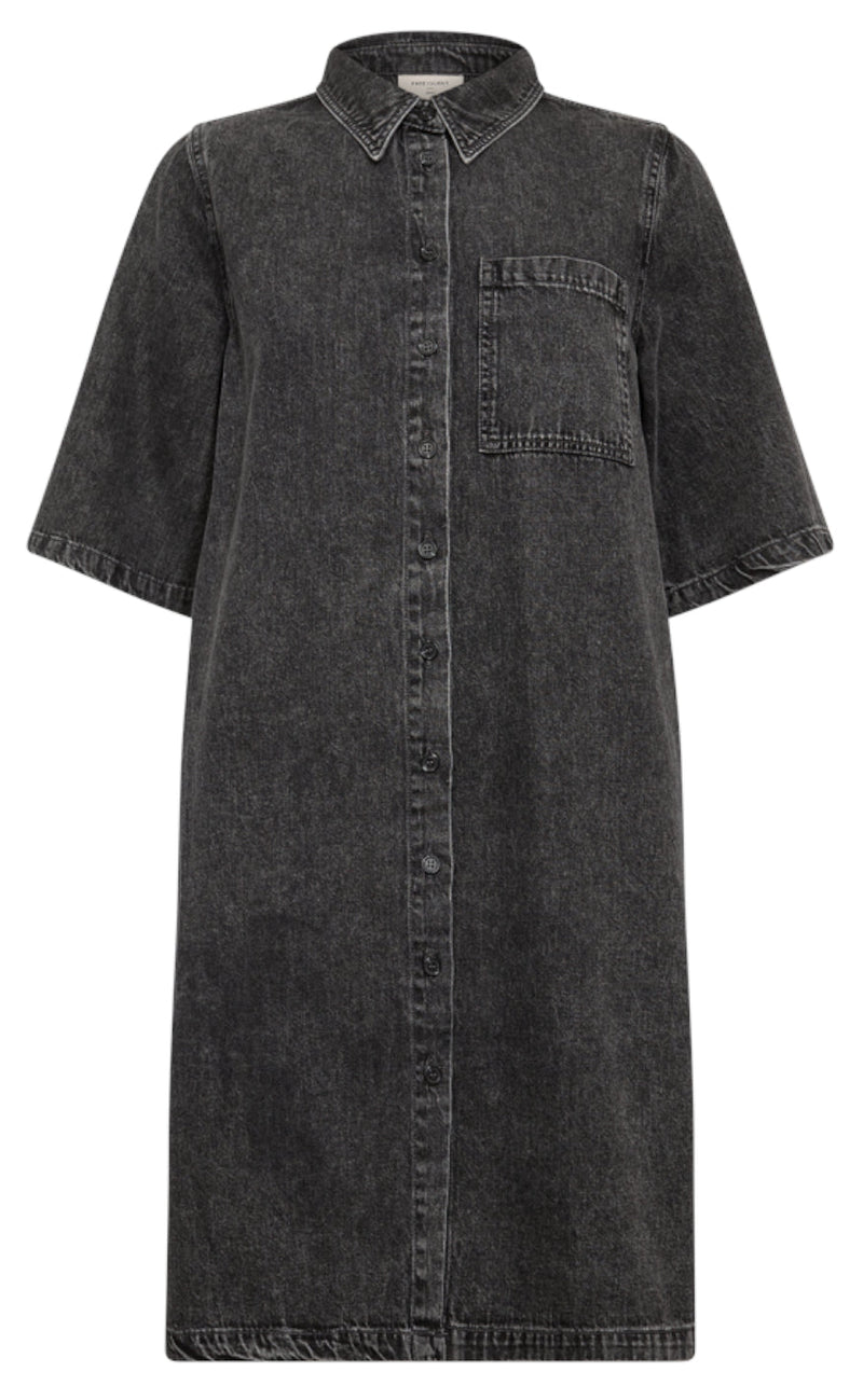 Freequent Kjole - Lisea - Vintage Grey Denim