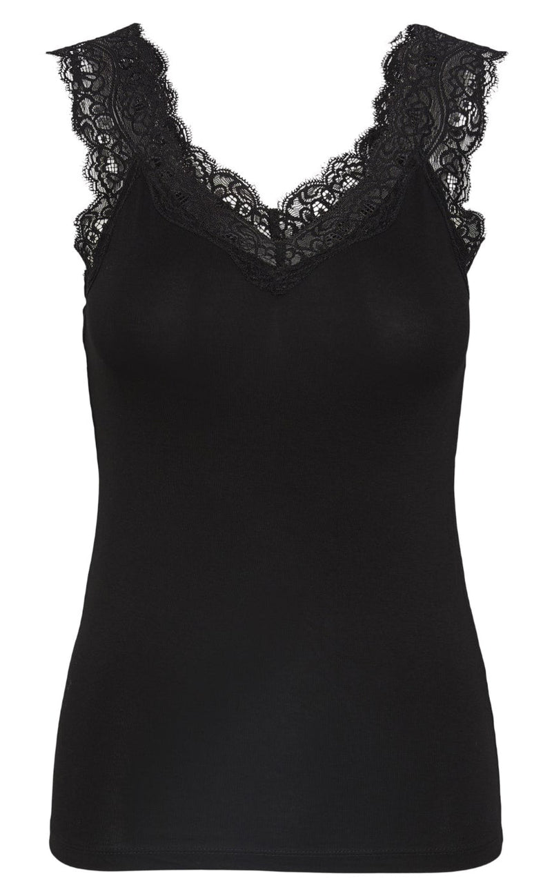 PIECES Topp - Barbera - Black