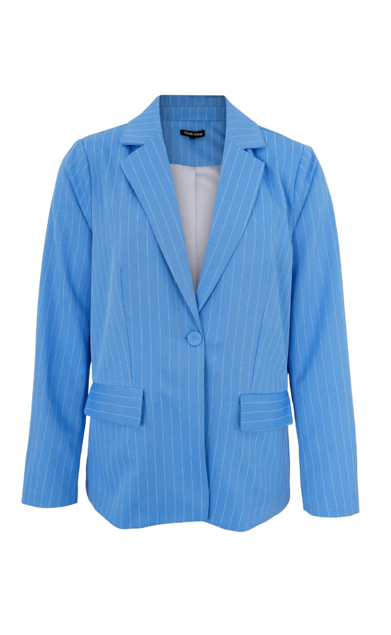 Black Colour Jakke - Malibu - Sky Blue