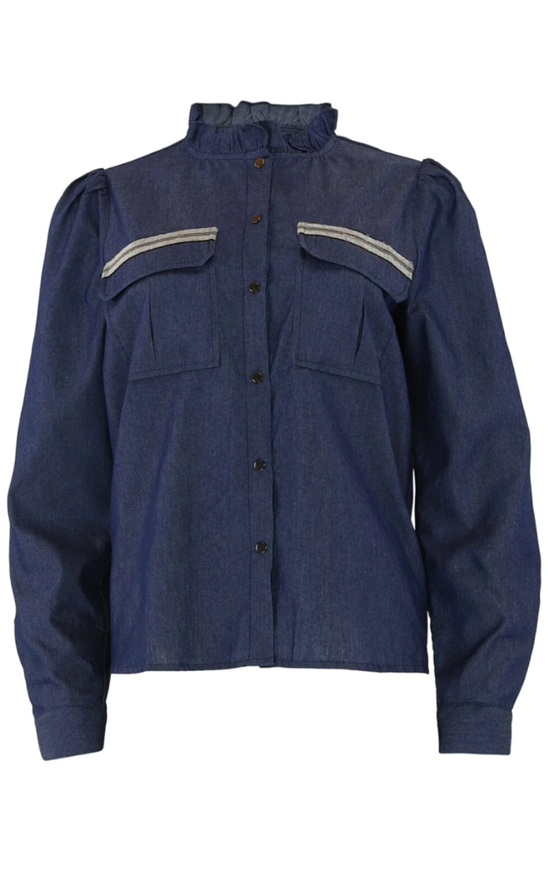 Continue Bluse - Mili Sequens - Denim