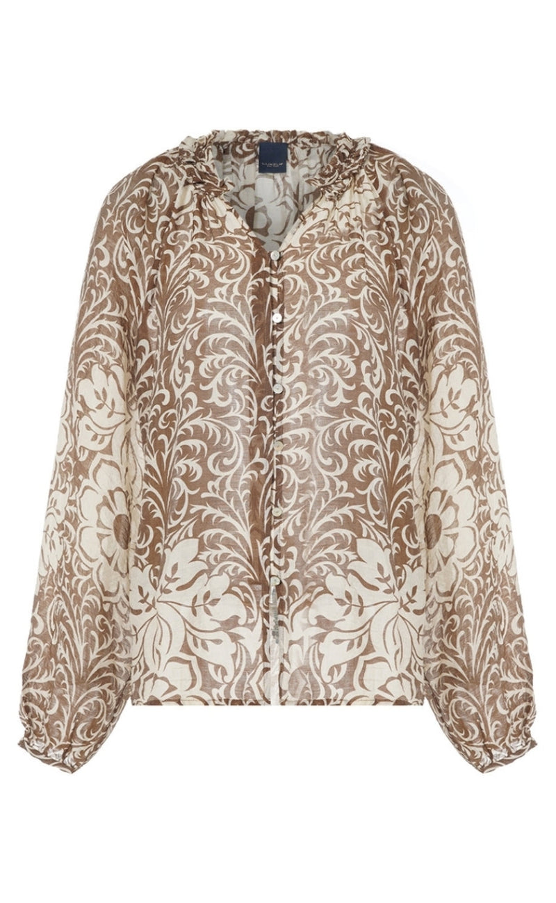 Luxzuz Bluse - Chalina - Cocoa Brown