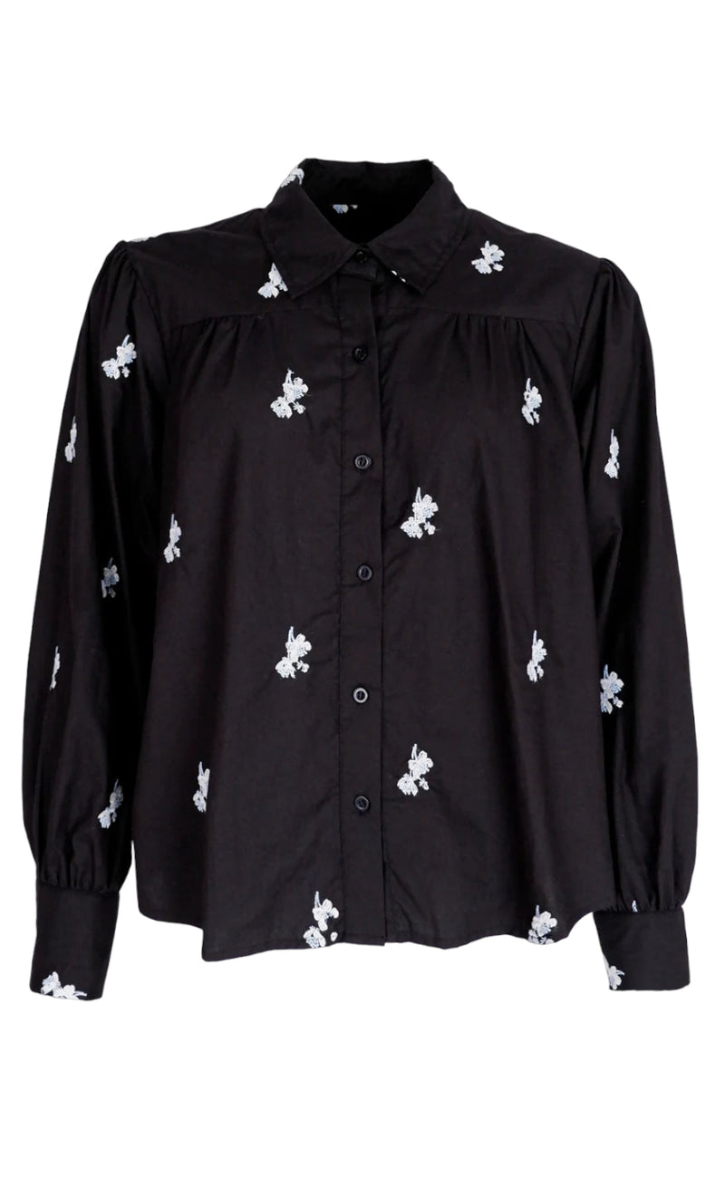 Black Colour - Bluse - Shia Boho - Black